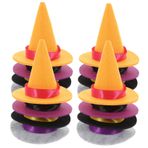 20 Adet minyatür cadı şapkası cadılar bayramı süsleri halloween decorations el sanatları için mini cadı bebek şapkaları cadılar bayramı kostümü cadı şapkası minik cadı şapka süsü ibasenice