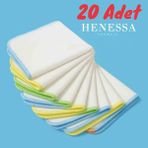 20 Adet Pamuklu Kız Bebek Ağız Mendili (Sırt Yüz ve Ter) 22×22 - Erkek