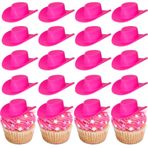 20 adet plastik mini kovboy şapkası, pasta dekorasyonu, Western Cowgirl şapka, oyuncak bebek, şapka, pasta dekorasyonu, kovboy, oyuncak bebek, kukek, erkek ve kız çocukları için, doğum günü partisi