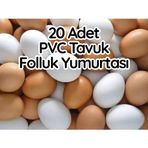 20 Adet Pvc Sahte Tavuk Yumurtası Tavuk Folluk Yapay Yumurta ( Sarı -Beyaz)