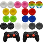 20 Adet Silikon Joystick Başparmak Çubuğu Kavrama Kapakları Analog Denetleyici Gamepad Başparmak Çubuğu Kavrama Kapakları PS4 PS3 PS2 Xbox One Xbox 360 ile Uyumlu
