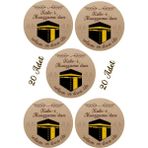 20 Adet Sticker Hac, Umre, Kabe, Dua Temalı Hediye Poşeti Etiketi Küçük Boy