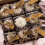 20 Adet Süslemeli Lotus Mum, Nikah Şekeri, Doğum, Sünnet, Düğün Nişan Söz, Kına, Doğum Günü