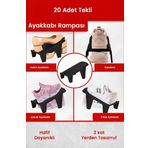 20 Adet Tekli Ayakkabı Rampası, Dolap İçi Düzenleyici, 2 Kat Yer Açan Ayakkabılık Organizer