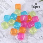 20 Adet Yıldız Şekilli Buz Küpü Plastik Yeniden Kullanılabilir Çok Renkli Buz Taşı Soğutma Aracı (Yurt Dışından) - Ice Cream Tubs