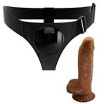 20 cm Belden Bağlamalı İçi Dolu Strapon Melez Penis - Adres Medikal