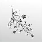 20 cm Çiçek Deseni Folyo Sticker
