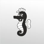 20 cm Deniz Atı Folyo Sticker