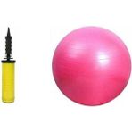 20 cm Fitilli Pilates Topu ve Pompa Seti Plates Denge Yoga Spor Egzersiz Top Jimnastik Fitness - Pembe