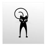 20 cm Folyo Şaşkın Kedi Sticker