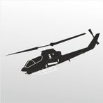 20 cm Helikopter Folyo Sticker