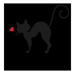 20 cm Kalpli Kedi Folyo Sticker