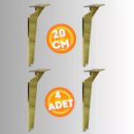20 Cm Metal Tabanca Ayak Koltuk Ayağı Mobilya Ayağı Ünite Ayağı Konsol Ayağı Puf Berjer Ayağı ( 4 Adet)