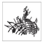 20 cm Müzik Notası Folyo Sticker