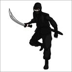 20 cm Ninja Folyo Sticker