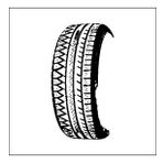 20 cm Oto Lastik İzi Folyo Sticker