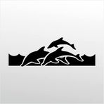 20 cm Yunus Balıkları Folyo Sticker