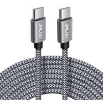 [20 ft/6 m] USB C - USB C Kablosu, JALIXI Ekstra Uzun USB Tip C - Tip C Kablosu Hızlı Şarj 60 W PD Şarj Kablosu Samsung Galaxy S21 S20, Note 20, Piksel, Anahtar ve USB-C Pad Dizüstü Bilgisayar Telefonu ile Uyumlu
