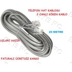 20 Metre Ankastre Ev Içi Arasi Telefon Kablosu
