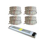 20 Metre Beyaz Şerit Led, 12V 25 Amper Led Trafo İle Gizli Aydınlatma