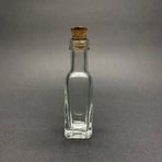 20 ML KÖŞELİ CAM ŞİŞE , MANTAR TIPALI , 20 CC MANTARLI CAM ŞİŞE x 10 Adet