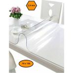 2,0 mm Pvc Masa Örtüsü, Şeffaf Masa Kaplaması, 70X130