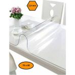 2,0 mm Pvc Masa Örtüsü, Şeffaf Masa Kaplaması, 70X60