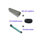 20 mt Siyah Sineklik Contası + Fitil Çekme Aparatı + 400X120 cm Sineklik Tülü – Tam Set"