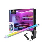 20 Renk RF Kumandalı RGB Çubuk Şerit Led Renk Değiştiren Led Işık SB-6542 (Opak, 50 Cm)