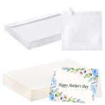 20 Takım Zarflı Boş Suluboya Kartları, 63,5 kg/300GSM Suluboya Kağıt Kartları, 5 x 7 inç Katlanabilir Suluboya Kartpostallar, Tebrik Kartları için Zarflı Düğün Davetiyeleri