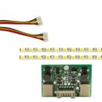 20 UNİVERSAL MONİTÖR E-LED 75 LEDLİ (2835) 440MM 12V ÇİFT LED+SÜRÜCÜ+KABLO TAKIM