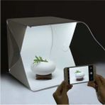 20 x 20 cm Profesyonel Stüdyo LED Işıklı Çift Sıra Ürün Fotoğraf Çekim Çadırı Nemere - 1
