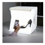 20 X 20 Cm Profesyonel Stüdyo Led Işıklı Çift Sıra Ürün Fotoğraf Çekim Çadırı