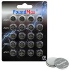 20 x PoundMax AG10 Düğme Hücresi LR1130 1,5V, Alkalin Pil