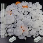 200 adet 0,5 Kalıp Plastik Motor Dişlisi Küçük Set Plastik Taç Dişli Tek Çift Redüktör Sonsuz Dişli Elektrikli Motor