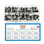 200 Adet Transistör Seti Kutulu 10 Tip Npn Pnp To-92 Bc327 Bc337 Bc517 Bc547 Bc548