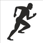 200 cm Koşan Sporcu Folyo Sticker