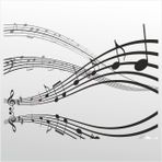 200 cm Müzik Notaları Folyo Sticker