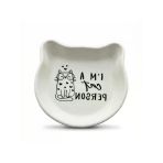 200 Ml Kapasiteli Seramik Kedi Şeklinde Mama Kabı, Dekoratif