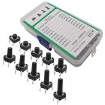 200 Parça Tact Switch Seti 6X6 Dip Kılıf 10 Farklı Boy Plastik Çantada