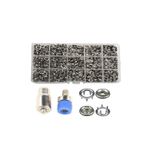 200 Set 10.5 mm Metal Çıt Çıt ve Saklama Kutusu
