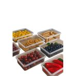 2000 ml Kendinden Kapaklı Saklama Kabı Seti – Derin Dondurucu ve Buzluk Uyumlu, Gıda Saklama ve Erzak Düzenleyici Şeffaf Plastik Kaplar, BPA Free, 1 Litre Organizer Set(10 Adet)