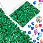20000 adet gevşek payetler toplu yeşil fincan payetler 6MM yanardöner pullu pullar karışık yuvarlak nakış pullu kutu ile el sanatları noel topu düğün DIY sanat dikiş elbise dekorasyon