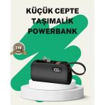 2000Mah Mini Powerbank Dahili Konektörlü Pd 20W Mir70535407
