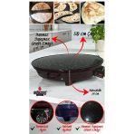 2000w Elektrikli Lüks Termostatlı 50 Cm Ekmek,gözleme,börek Ve Katmer Sacı l Granit emaye