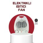 2000W Taşınabilir Elektrikli Fanlı Isıtıcı – Hızlı Isınma, Kompakt Boy Mir08496778