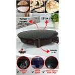 2000W Termostatlı 50 cm Granit Emaye Sac, Ekmek, Gözleme, Börek, Katmer Için - Amber
