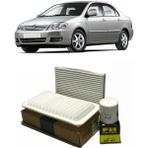 2002-2006 Toyota Corolla Benzinli Filtre Bakım Seti Hava, Polen, Yağ Filtreleri