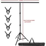 200*200CM T Stand Bar Fon Perde Pvc Tutucu Background Backdrop Çekim Standı T-Shape, Fon Standı