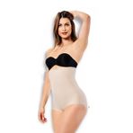 2003 Kadın Lazer Kesim Yüksel Bel Slip Külot Korse, TEN, S